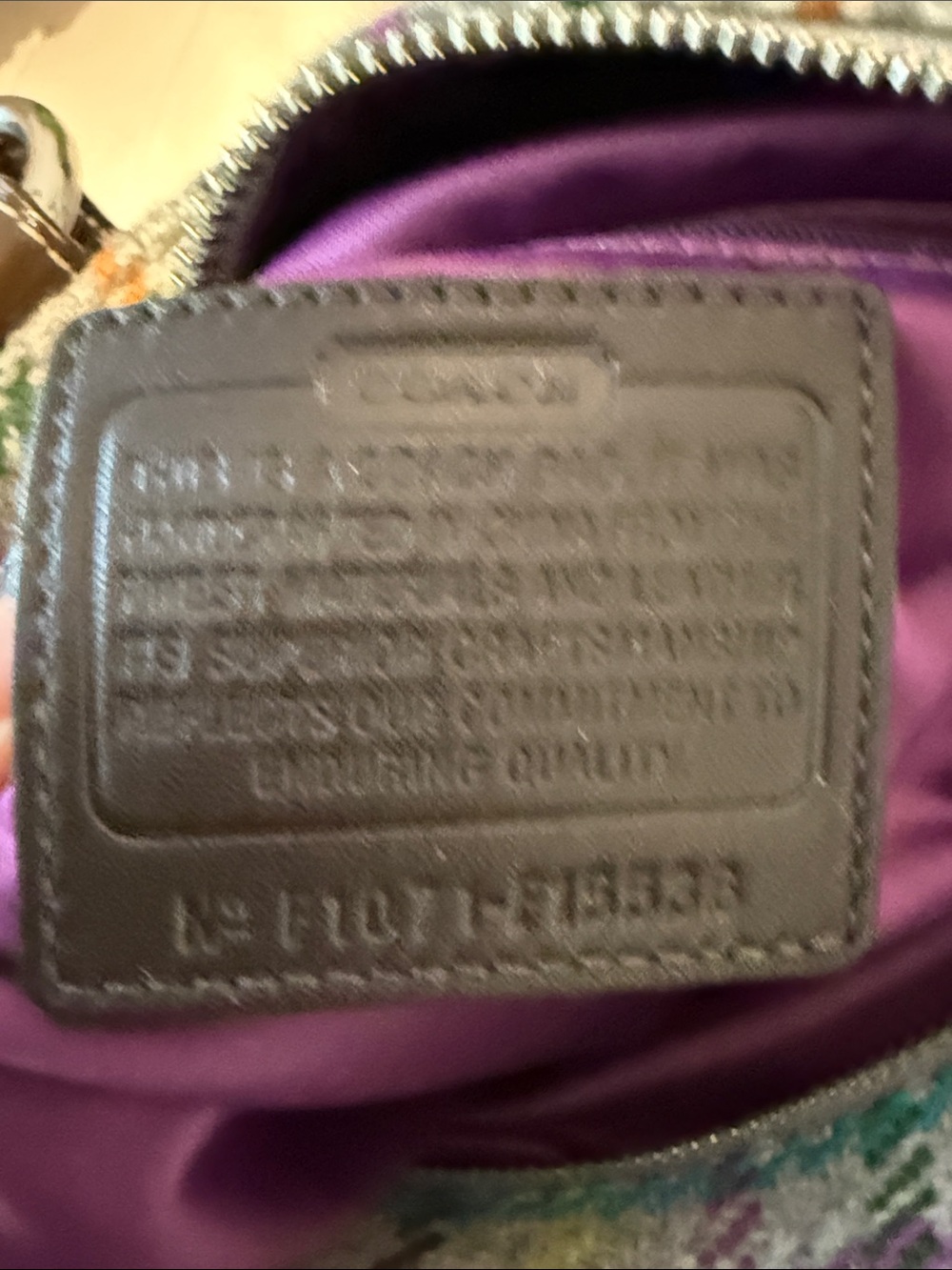EUC Coach Penelope Tattersall Tote - Picture 5 of 5